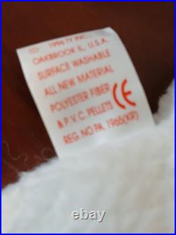 RARE Original 1996 Ty Beanie Baby Fleece Lamb #4125 withTag Errors