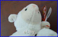 RARE Original 1996 Ty Beanie Baby Fleece Lamb #4125 withTag Errors