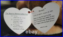 RARE Original TY Bones the Dog Beanie Babies 1994/1993 Errors RETIRED NWT F/S RARE Original TY Bones the Dog Beanie Babies 1994/1993 Errors RETIRED NWT F/S