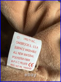 RARE Original Ty Beanie Babies Bones The Dog 1993 PVC Pellets Errors RARE Original Ty Beanie Babies Bones The Dog 1993 PVC Pellets Errors