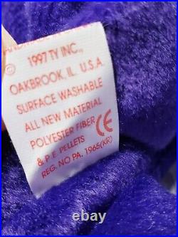 RARE PRINCESS DIANA BEENIE BABY (with several errors) with tag protector