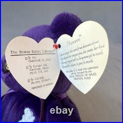 RARE Princess Diana TY Beanie Baby. INDONESIA, P. E, No Space, Swing Tush Tag RARE Princess Diana TY Beanie Baby. INDONESIA, P. E, No Space, Swing Tush Tag