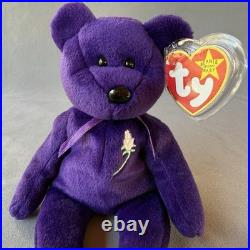 RARE Princess Diana TY Beanie Baby. INDONESIA, P. E, No Space, Swing Tush Tag RARE Princess Diana TY Beanie Baby. INDONESIA, P. E, No Space, Swing Tush Tag
