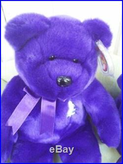 RARE Princess Diana Ty Beanie Baby Buddy Lot Retired 1997 Mint Purple