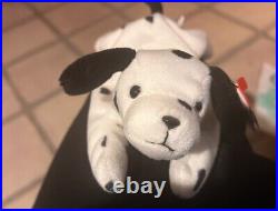 RARE & RETIRED Dotty Beanie Baby 1996 PVC Pellets, with tag errors, mint