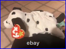 RARE & RETIRED Dotty Beanie Baby 1996 PVC Pellets, with tag errors, mint