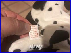 RARE & RETIRED Dotty Beanie Baby 1996 PVC Pellets, with tag errors, mint