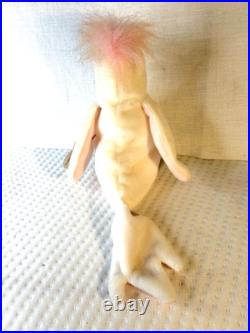 RARE RETIRED Kuku the Cockatoo Ty Beanie Baby Mint Condition with Errors