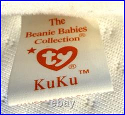 RARE RETIRED Kuku the Cockatoo Ty Beanie Baby Mint Condition with Errors