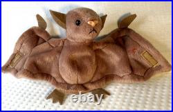 RARE RETIRED MINT Batty the Bat Ty Beanie Baby 1996