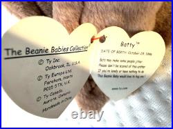 RARE RETIRED MINT Batty the Bat Ty Beanie Baby 1996