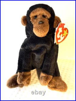 RARE RETIRED MINT Congo the Ty Beanie Baby Gorilla withErrors