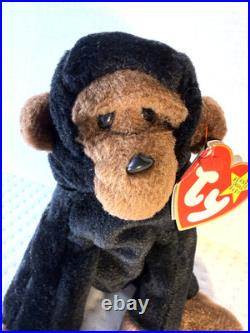 RARE RETIRED MINT Congo the Ty Beanie Baby Gorilla withErrors