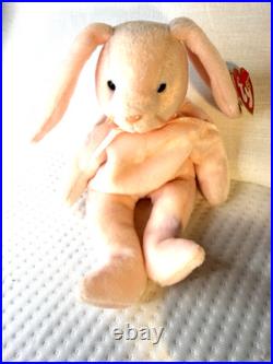 RARE RETIRED MINT Ty Beanie Baby Rabbits, Floppity, Hippity, Hoppity with Errors