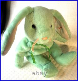 RARE RETIRED MINT Ty Beanie Baby Rabbits, Floppity, Hippity, Hoppity with Errors
