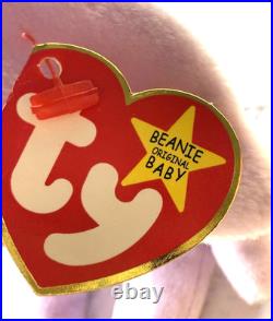 RARE RETIRED MINT Ty Beanie Baby Rabbits, Floppity, Hippity, Hoppity with Errors