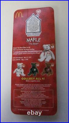 RARE & RETIRED Maple The Bear w Errors Ty Beanie Babies NIB OAKBROOK McDonalds RARE & RETIRED Maple The Bear w Errors Ty Beanie Babies NIB OAKBROOK McDonalds