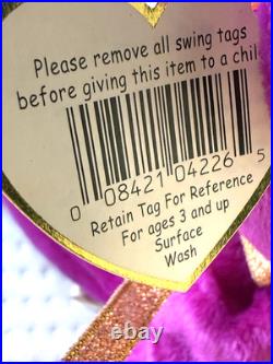 RARE, RETIRED Millennium Purple Beanie Baby Bear with Errors