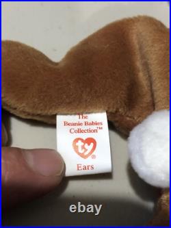 RARE RETIRED ORIGINAL TY Beanie Babies Ears PVC pellets, errors