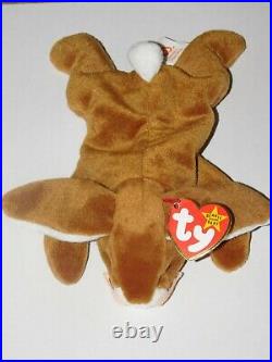 RARE RETIRED ORIGINAL TY EARS BEANIE BABY with 2 TUSH TAGS PVC PELLETS ERRORS