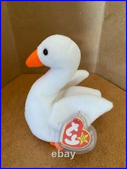 RARE RETIRED PVC 1996 Gracie Ty Beanie Baby with tag errors! Mint with Case