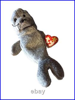 RARE RETIRED Slippery the Seal Ty Beanie Baby with Errors