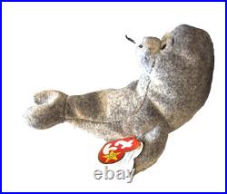 RARE RETIRED Slippery the Seal Ty Beanie Baby with Errors