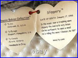 RARE RETIRED Slippery the Seal Ty Beanie Baby with Errors