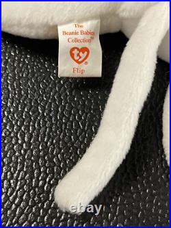 RARE RETIRED TY Beanie Babies Spot the Spotted Dog And Flip PVC, TAG ERRORS