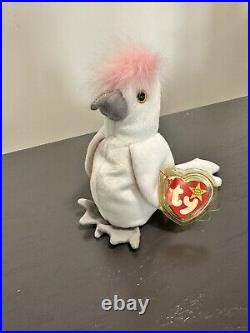 RARE RETIRED TY Beanie Baby Kuku the Cockatoo TAG ERRORS 1997 Vintage