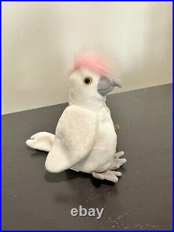 RARE RETIRED TY Beanie Baby Kuku the Cockatoo TAG ERRORS 1997 Vintage