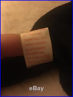 RARE&RETIRED TY beanie baby ORIGINAL Blackie -multiple tag errors, popular item