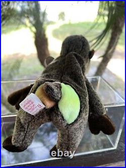 RARE & RETIRED Ty Beanie Babies Cheeks the Baboon 1999 with tag errors