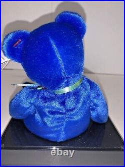 RARE RETIRED Ty Beanie Babies Clubby Official Club Bear 1998 Royal Blue