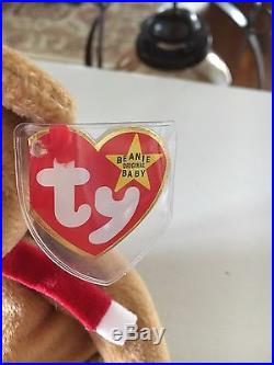 RARE! RETIRED! Ty Beanie Baby 1997 Holiday Teddy Bear 1996- Style# 4200 MINT