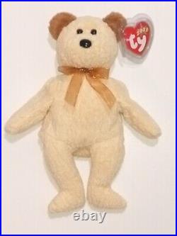 RARE RETIRED Ty Beanie Baby Babies Huggy The Bear 2000 withTags & ERRORS MWMT