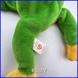 RARE RETIRED Ty Beanie Baby'Smoochy' The Frog 1997 MANY Tag ERRORS PVC