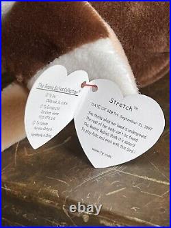 RARE RETIRED Ty Beanie Baby Stretch the Ostrich 1997 with tag ERRORS