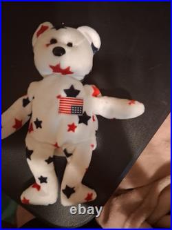 RARE RETIRED with TAG ERRORS Ty Beanie Baby Glory the Bear 1997 Mint Condition