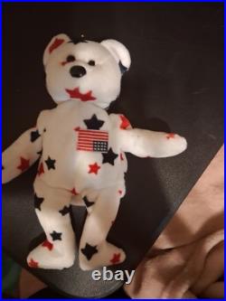 RARE RETIRED with TAG ERRORS Ty Beanie Baby Glory the Bear 1997 Mint Condition