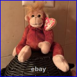 RARE Retired Ty Beanie Baby Schweetheart Orangutang 1999 TAG ERRORS near mint