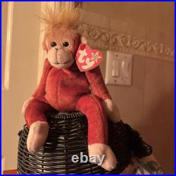 RARE Retired Ty Beanie Baby Schweetheart Orangutang 1999 TAG ERRORS near mint