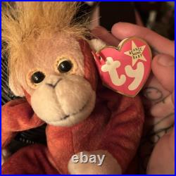 RARE Retired Ty Beanie Baby Schweetheart Orangutang 1999 TAG ERRORS near mint