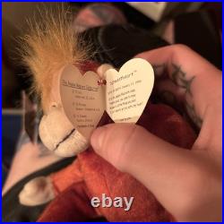RARE Retired Ty Beanie Baby Schweetheart Orangutang 1999 TAG ERRORS near mint