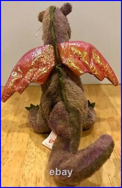 RARE Scorch the Dragon TY Beanie Baby Retired Mint Condition with tag ERRORS