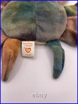 RARE TAG ERROR Ty Beanie Babies 1996 Claude the Crab NEAR MINT & Baby Crab