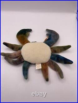 RARE TAG ERROR Ty Beanie Babies 1996 Claude the Crab NEAR MINT & Baby Crab