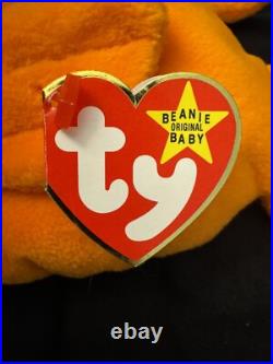 RARE TAG ERRORS Goldie the Goldfish Ty Beanie Babies NEAR MINT CONDITION