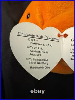 RARE TAG ERRORS Goldie the Goldfish Ty Beanie Babies NEAR MINT CONDITION