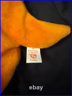 RARE TAG ERRORS Goldie the Goldfish Ty Beanie Babies NEAR MINT CONDITION